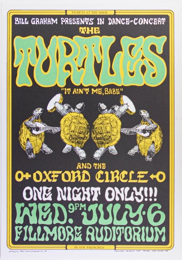 1966 BG-15 The Turtles Fillmore Auditorium RP2 Poster Mint 90 (1 of 2)
