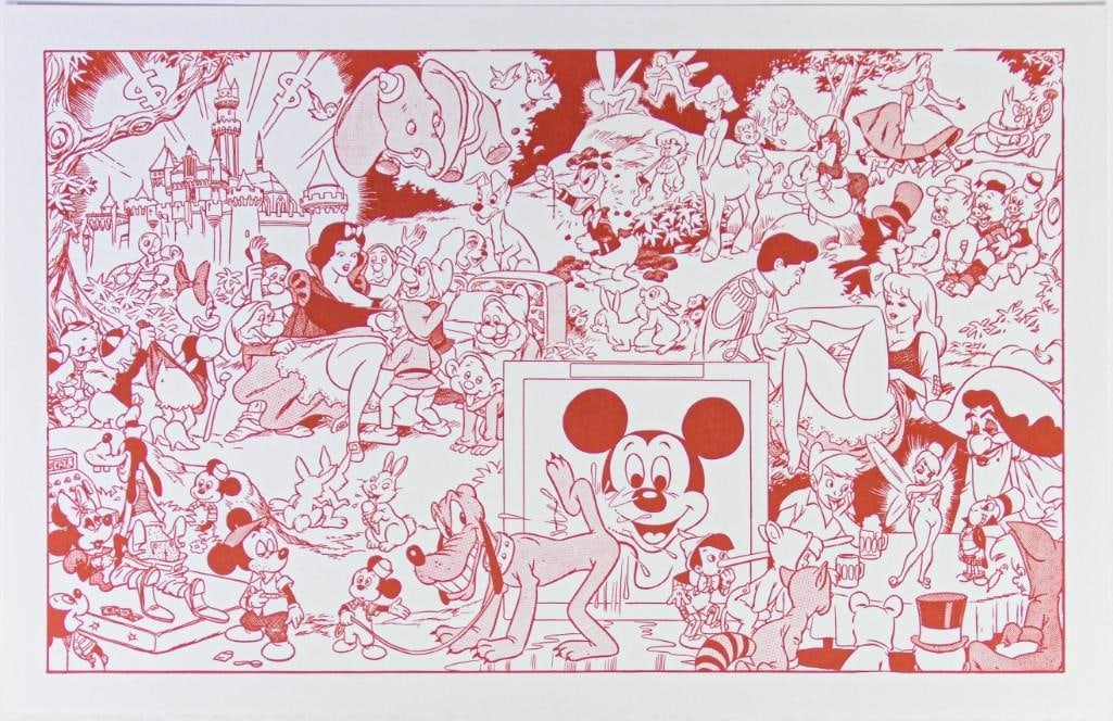 1960's Disney Wally Wood Blacklight Headshop Poster