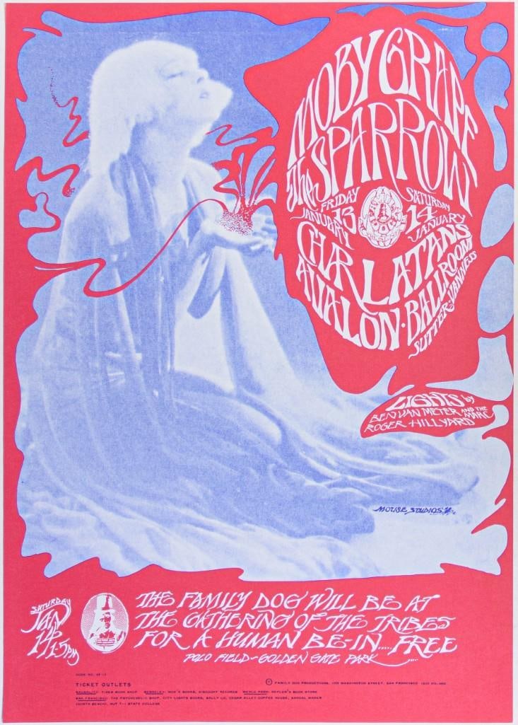 1967 FD-43 Charlatans Moby Grape Sparrow Avalon Ballroom Poster Near Mint 83: This classic image of sexy silent movie starlet Alla Nazimova is another that transcends time and trends. This poster is an often-overlooked gem in the series. The bottom contains an announcement for