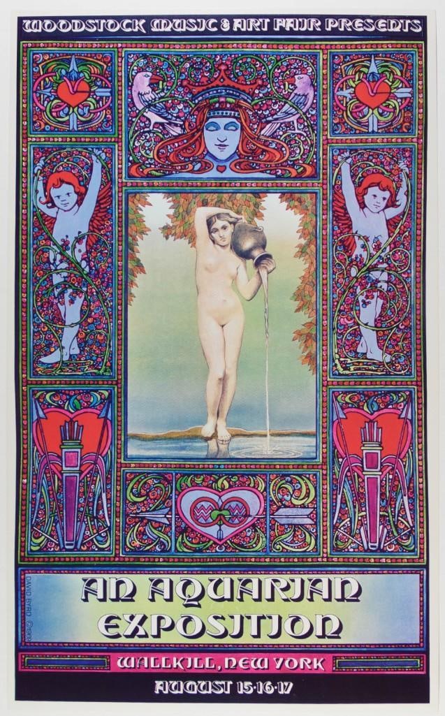 1969 AOR-3.2 David Byrd Woodstock Festival Wallkill New York Poster Near Mint 89 (1 of 1)