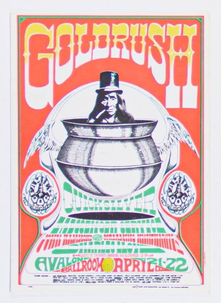 1967 FD-58 Quicksilver Messenger Service Avalon Ballroom Postcard Near Mint 87 (1 of 2)