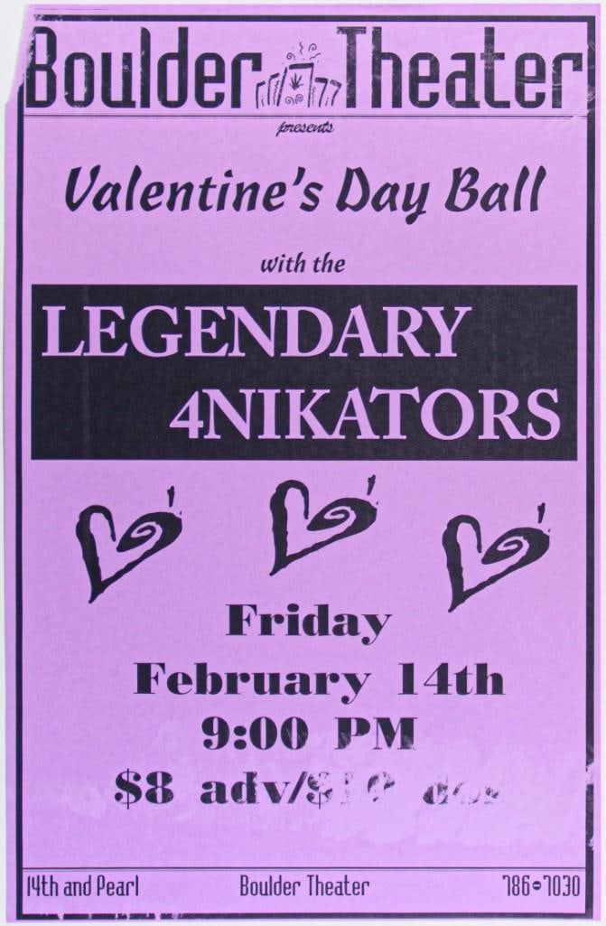 1997 The Legendary 4Nikators Boulder Theater Poster Extra Fine 67 (1 of 2)