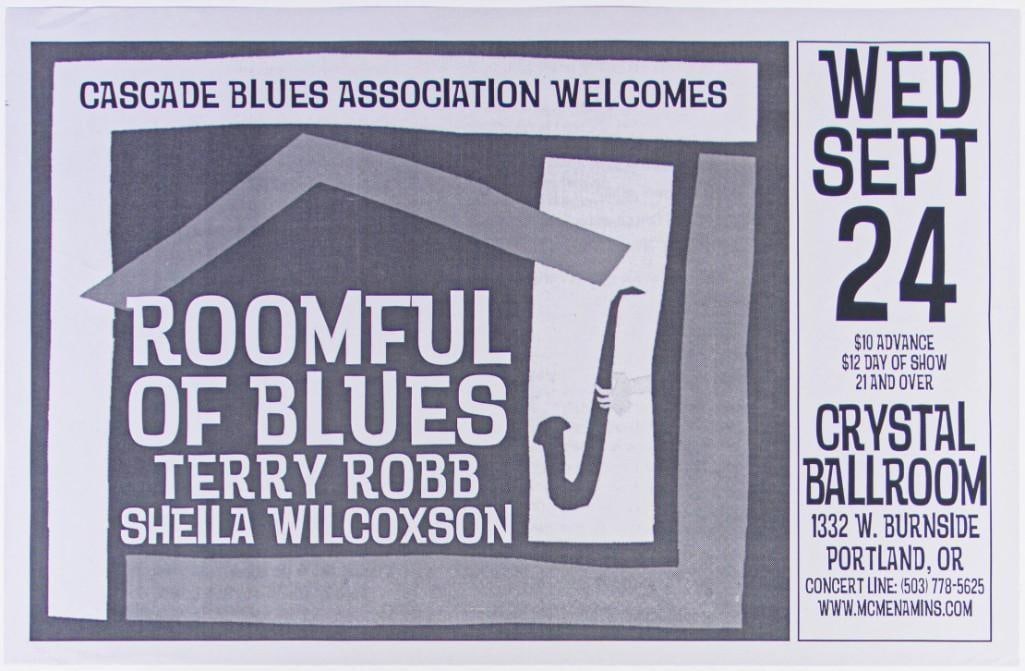 2007 Roomful of Blues Terry Robb Sheila Wilcoxson Crystal Ballroom Poster Near Mint 80 (1 of 2)