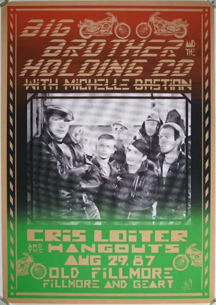 1987 Big Brother and the Holding Company Old Fillmore Poster Excellent 77 (1 of 2)