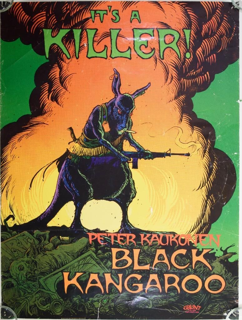 1972 Black Kangaroo Peter Kaukonen Promotional Poster Extra Fine 60 (1 of 2)