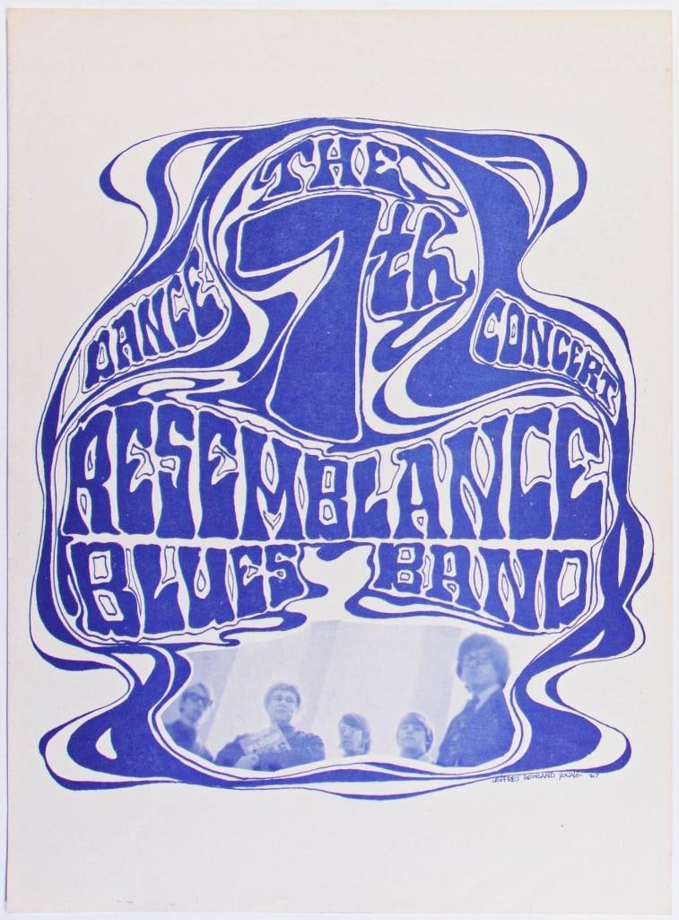 1967 Resemblance Blues Band Poster Near Mint 83 (1 of 2)