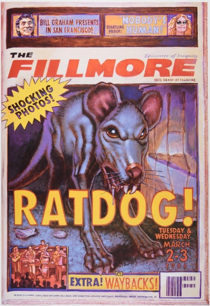 2004 NF-610 Ratdog Bob Weir The Fillmore Poster Mint 90 (1 of 2)