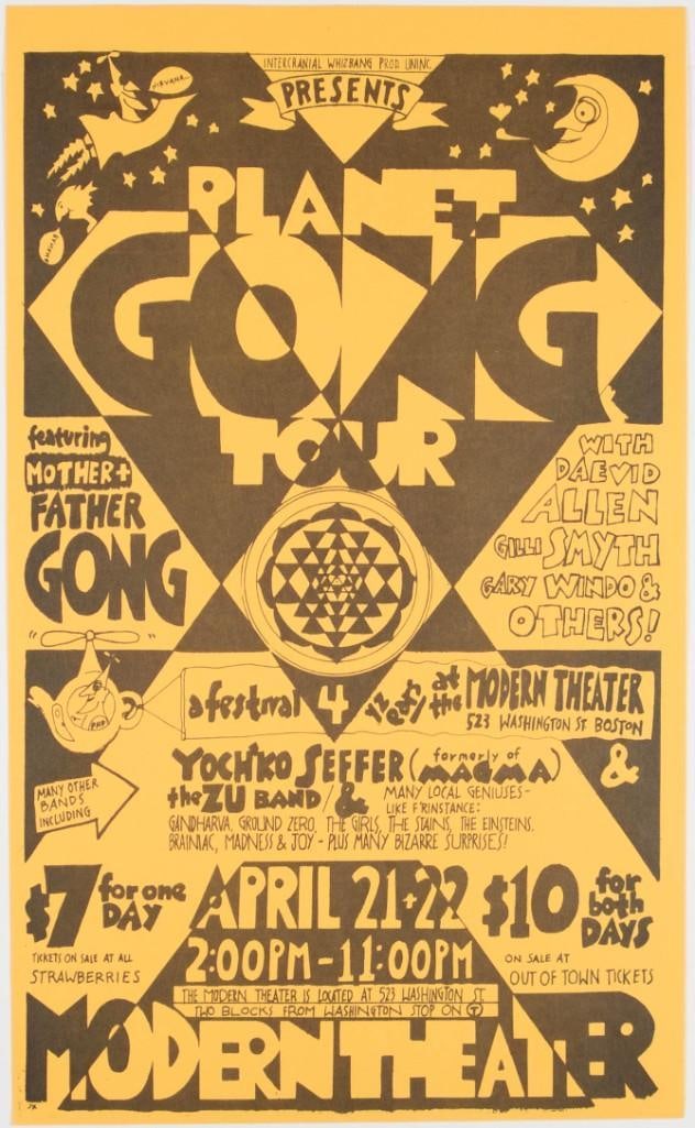 1979 Gong The Modern Theatre Boston Poster Mint 91 (1 of 2)
