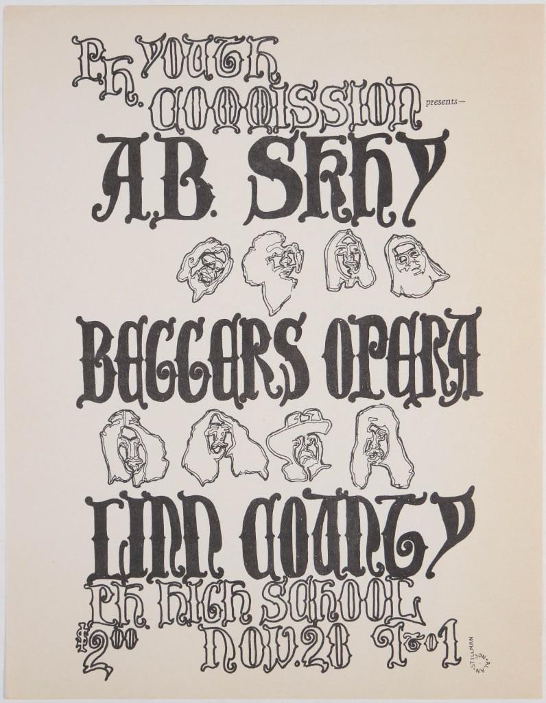 1970 A.B. Skhy PH High School Handbill Near Mint 85 (1 of 2)