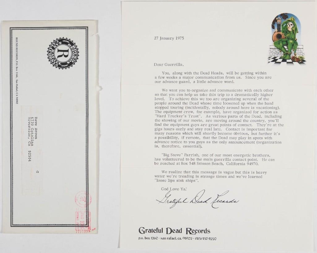 1975 Grateful Dead Records Mailer and Envelope (1 of 2)