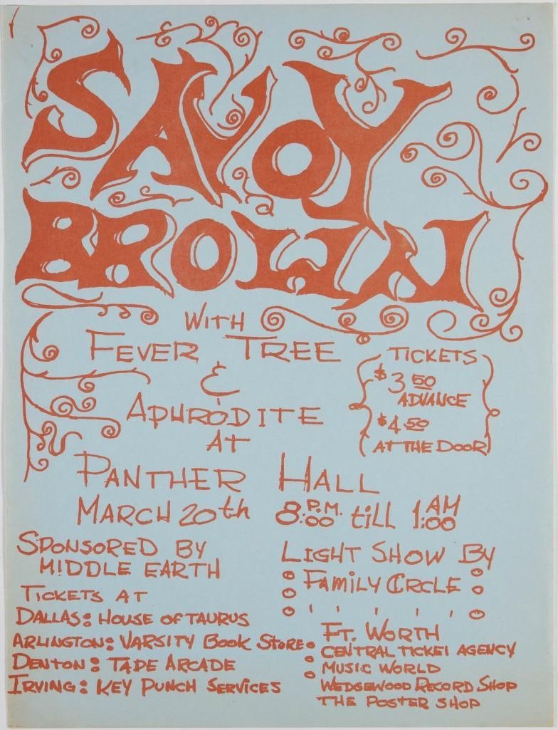 1969 Savoy Brown Fever Tree Aphrodite Panther Hall Handbill Excellent 73 (1 of 2)