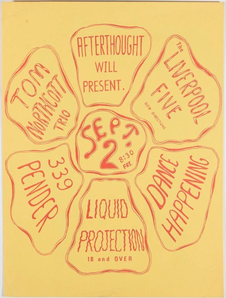 1966 The Liverpool Five The Afterthought Vancouver Poster Extra Fine 65 (1 of 2)