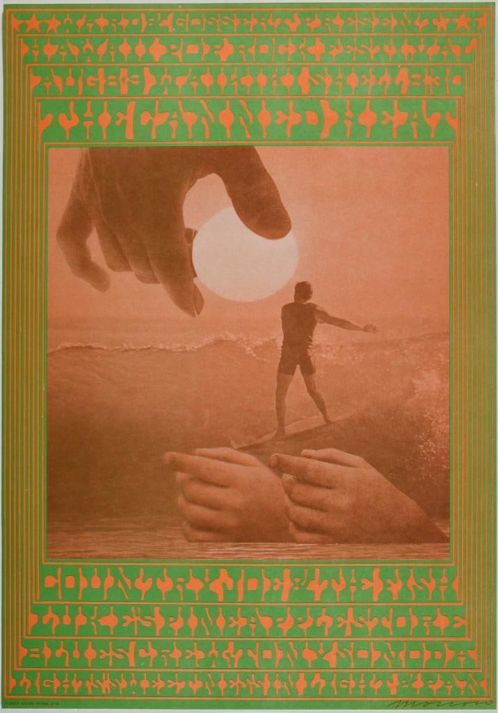 1967 NR-16 Canned Heat Country Joe Waikiki Shell RP2 Poster Near Mint 89: This second-printing poster offers the same popular and iconic art for far less than a First Print currently commands. This Victor Moscoso design is one of the most stunning from the artist's Neon