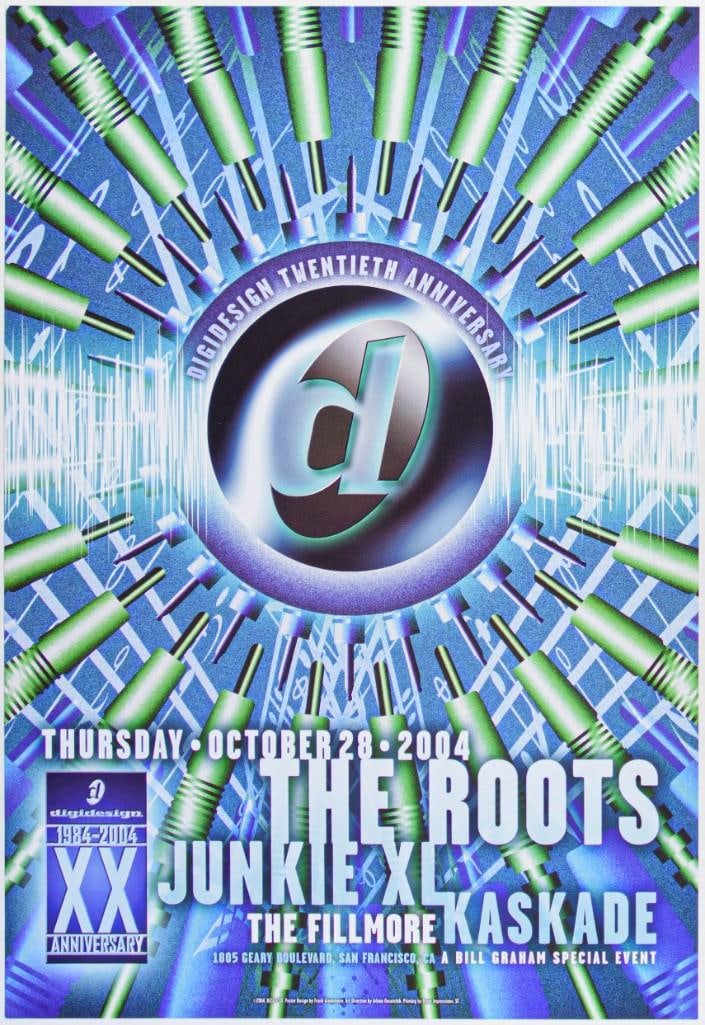 2004 The Roots The Fillmore Poster Near Mint 87: The New Fillmore concert poster series was initiated in 1988 when legendary promoter Bill Graham started producing events again at the historic original Fillmore Auditorium in San Francisco. Though th