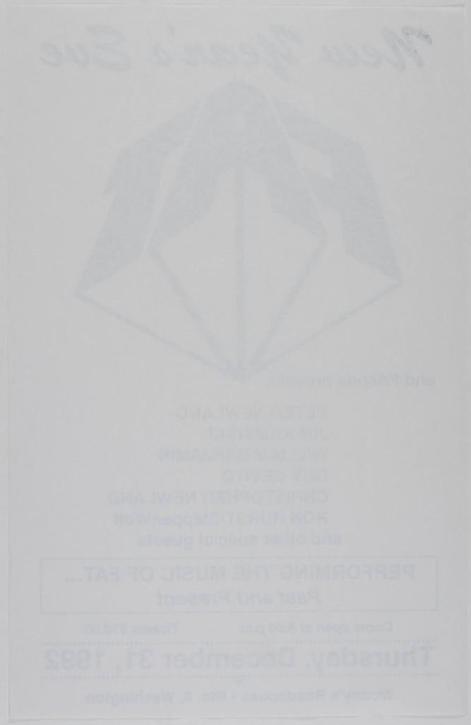 1992 Fat Peter Newland Jim Kaminski William Benjamin Woody's Roadhouse Poster Near Mint 87 - 2