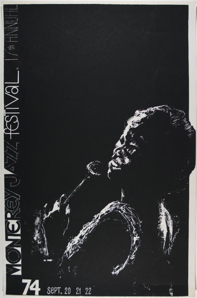 1974 Monterey Jazz Festival Dizzy Gillespie Monterey County Fairgrounds Poster Near Mint 81 (1 of 2)