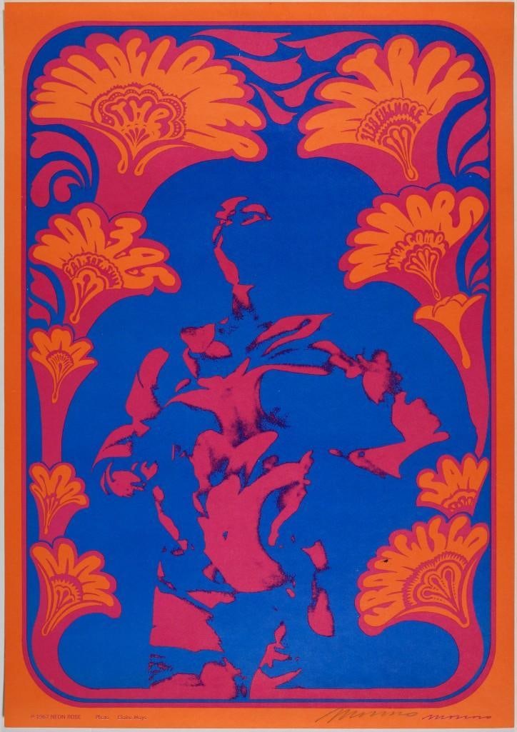 1967 NR-9 Wildflower The Matrix RP2 Signed Moscoso Poster Near Mint 85 (1 of 2)