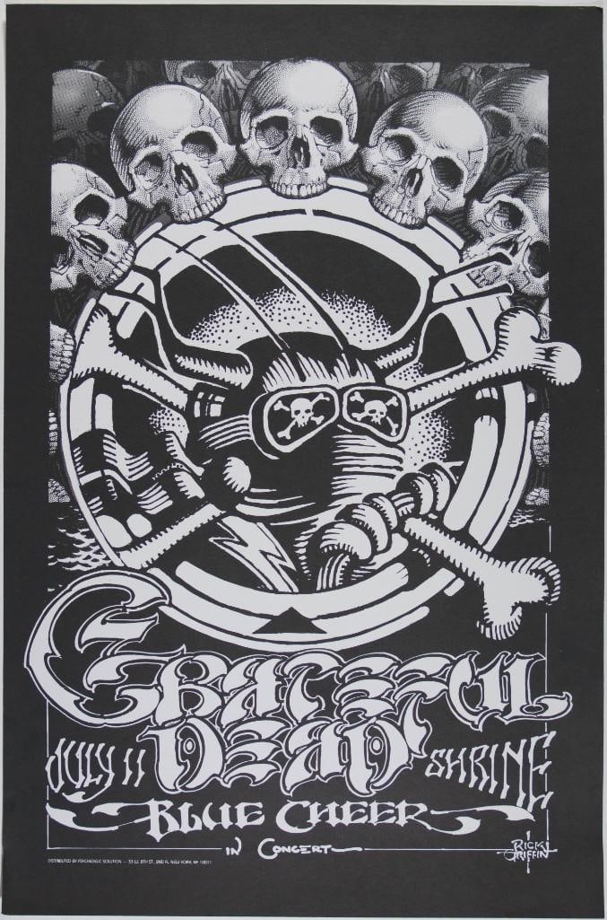 1972/1986 Grateful Dead Shrine Psychedelic Solution Commemorative Printing Poster Near Mint 83 (1 of 2)
