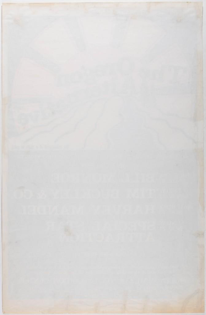 1968 Bill Monroe The Oregon Alternative Multnomah County Expo Center Poster Excellent 70 - 2