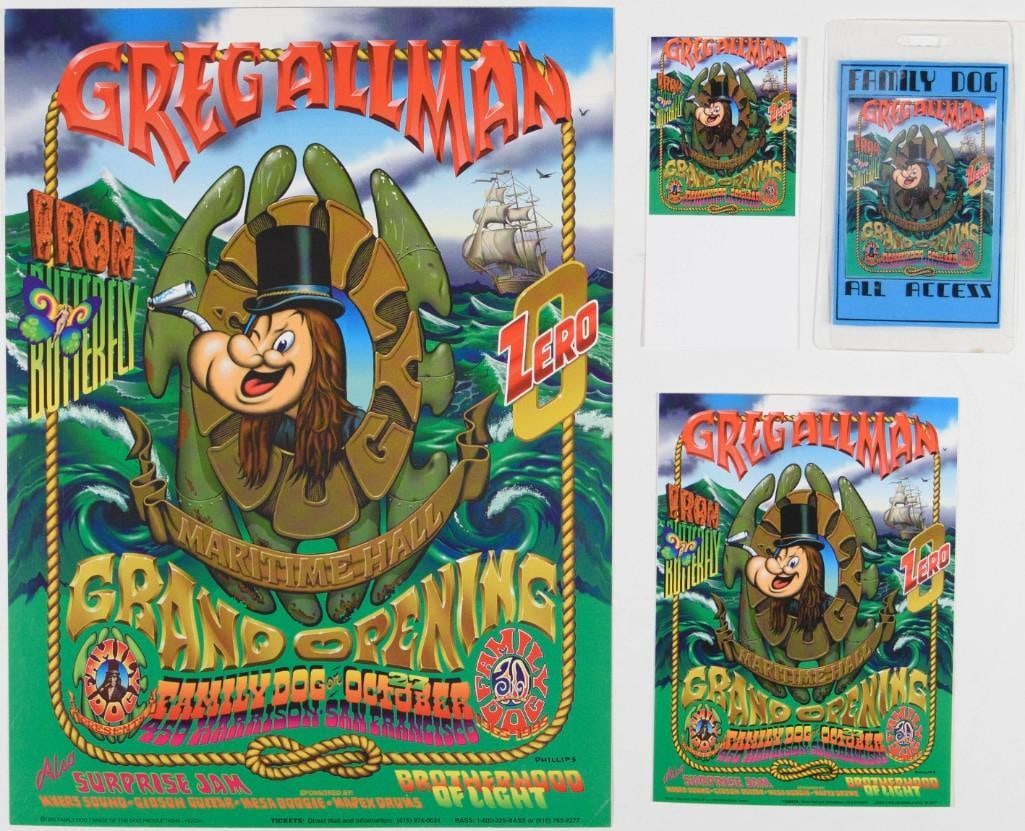 Lot of 4 Grand Opening of Family Dog Gregg Allman Iron Butterfly Maritime Hall Items Near Mint 89 (1 of 2)