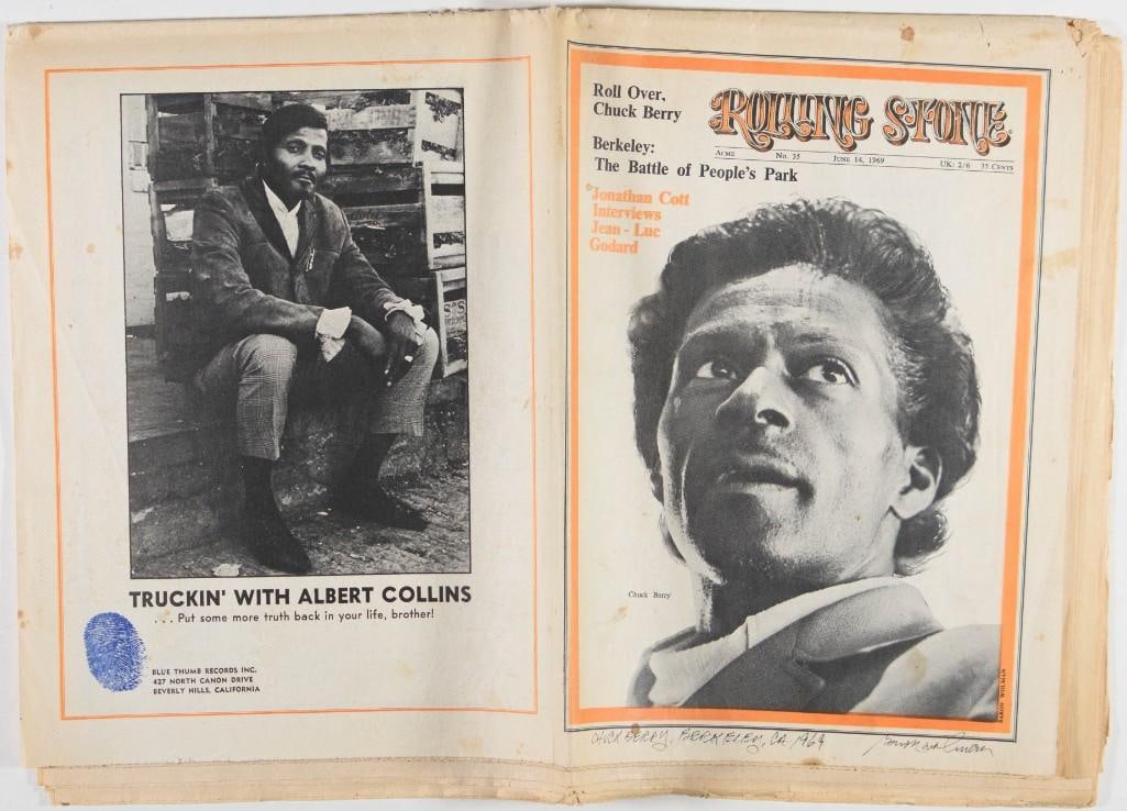 1969 Rolling Stone Chuck Berry No. 35 Signed Wolman Magazine Extra Fine 69 - 4