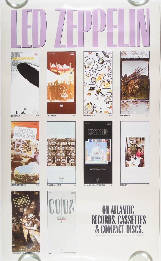 1988 Led Zeppelin Atlantic Records Promotional Poster Excellent 79 (1 of 1)