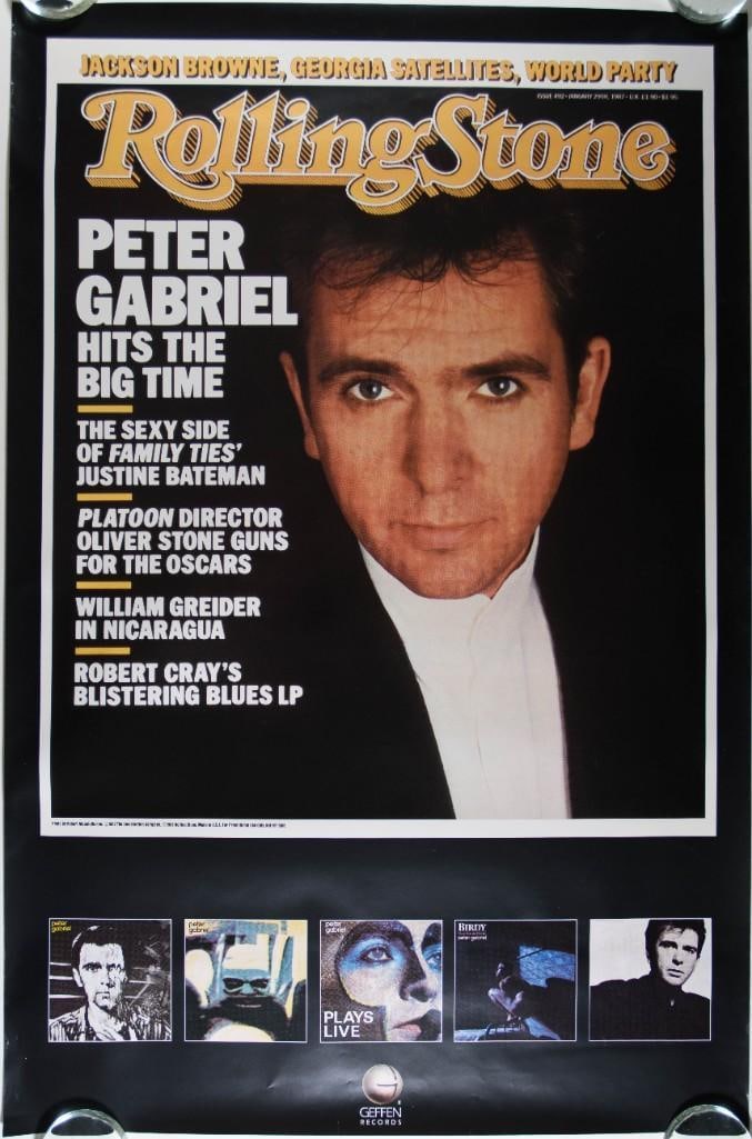1987 Peter Gabriel Geffen Records Promotional Poster Excellent 79 (1 of 1)