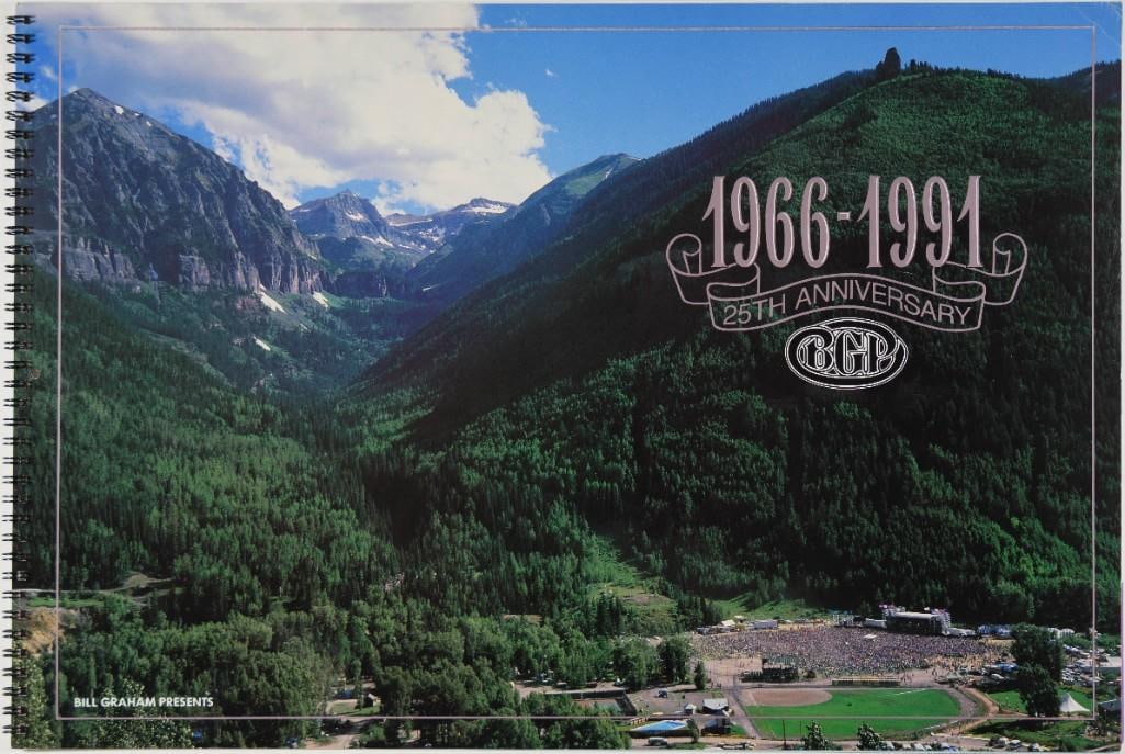 1991 BGP The 25th Anniversary Calendar Excellent 79: This lot features a Bill Graham Presents calendar from 1991, celebrating 20 years of Bill Graham Presents. A very cool rock music history relic! Condition Details: Crease top right --CRITICAL