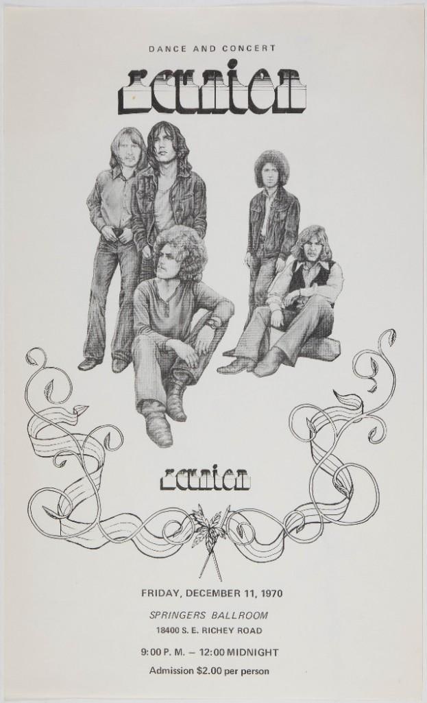 1970 Reunion Springers Ballroom Portland Flyer Excellent 79: This poster promoted Reunion appearing at Springers Ballroom in Portland, Oregon on December 11th, 1970. Material from the Pacific Northwest is always considered special by collectors. They