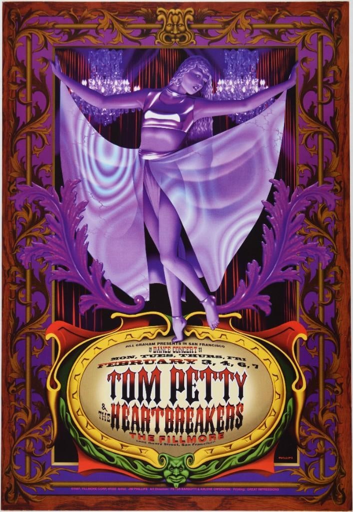 1997 NF-255 Tom Petty and The Heartbreakers The Fillmore Poster Near Mint 85 (1 of 2)