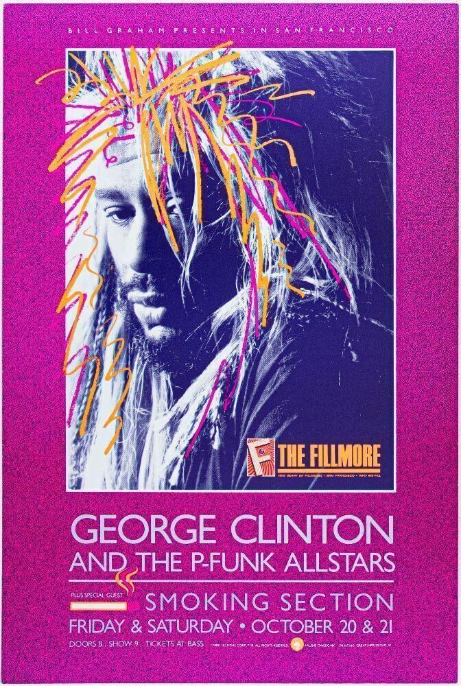 1989 NF-118 George Clinton & The P-Funk All Stars The Fillmore Poster Near Mint 85 (1 of 2)