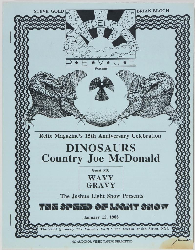 1988 The Dinosaurs The Relix Magazine Celebration Program Excellent 79 (1 of 3)