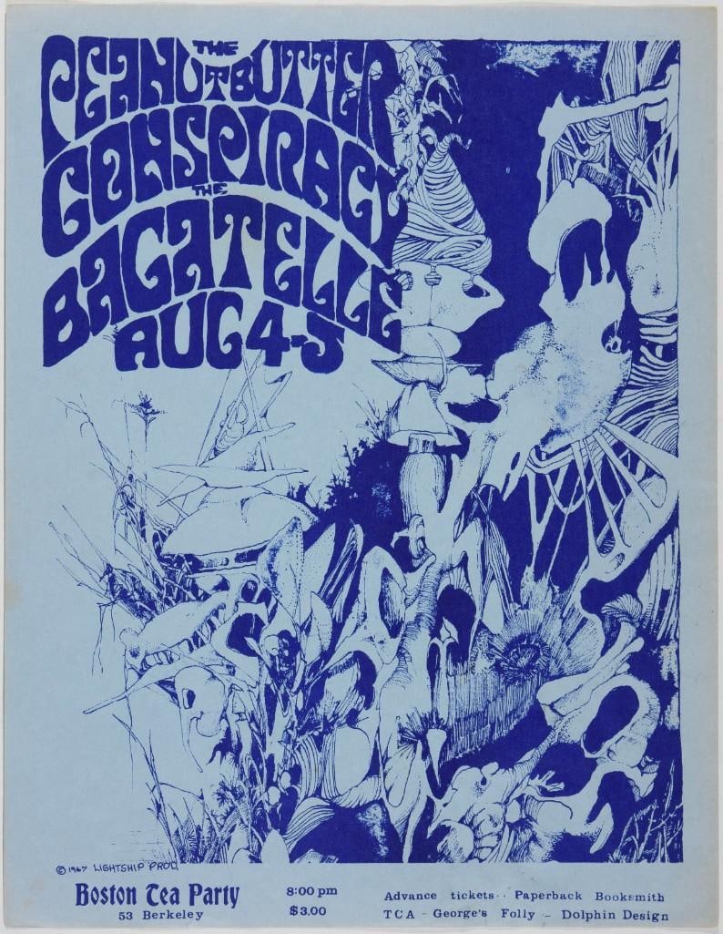 1967 The Peanut Butter Conspiracy Boston Tea Party Handbill Excellent 77 (1 of 2)