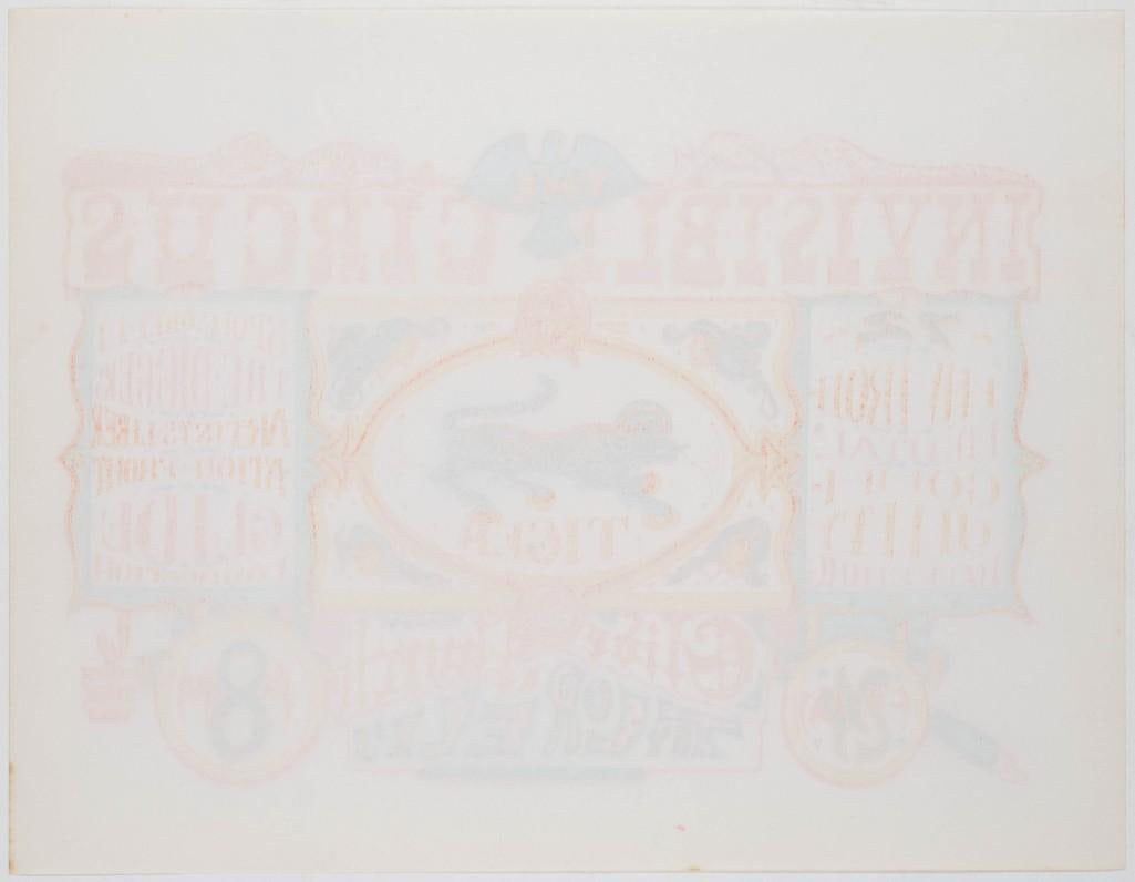 1967 Invisible Circus Glide Memorial Church San Francisco Handbill Excellent 79 - 2