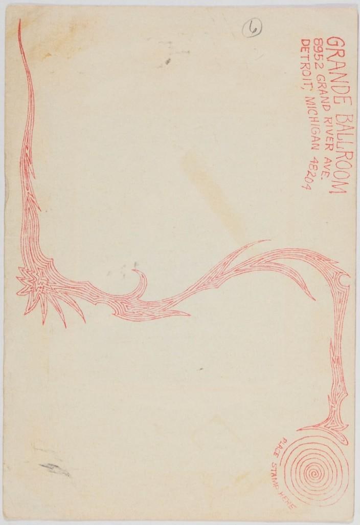 1967 G/G-671124 The Fugs Grande Ballroom Detroit Postcard Extra Fine 65 - 2