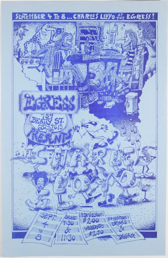 1973 Charles Lloyd The Egress Vancouver Poster Near Mint 85 (1 of 2)