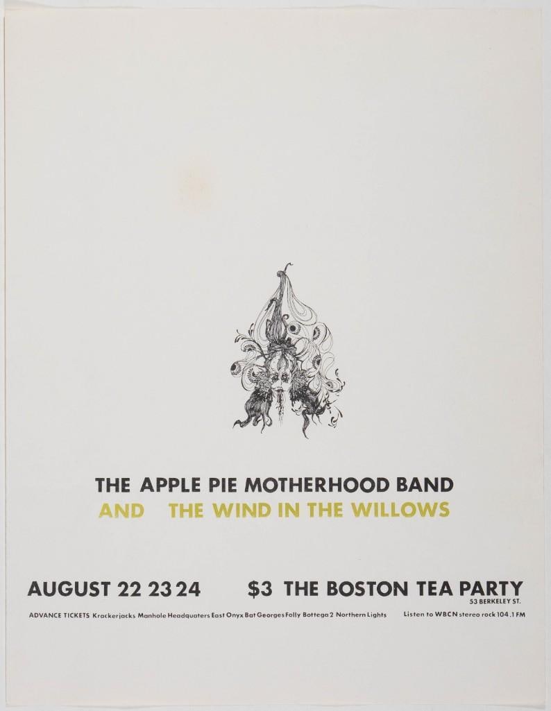 1968 The Apple Pie Motherhood Band The Wind In The Willows Boston Tea Party Handbill Excellent 75 (1 of 2)