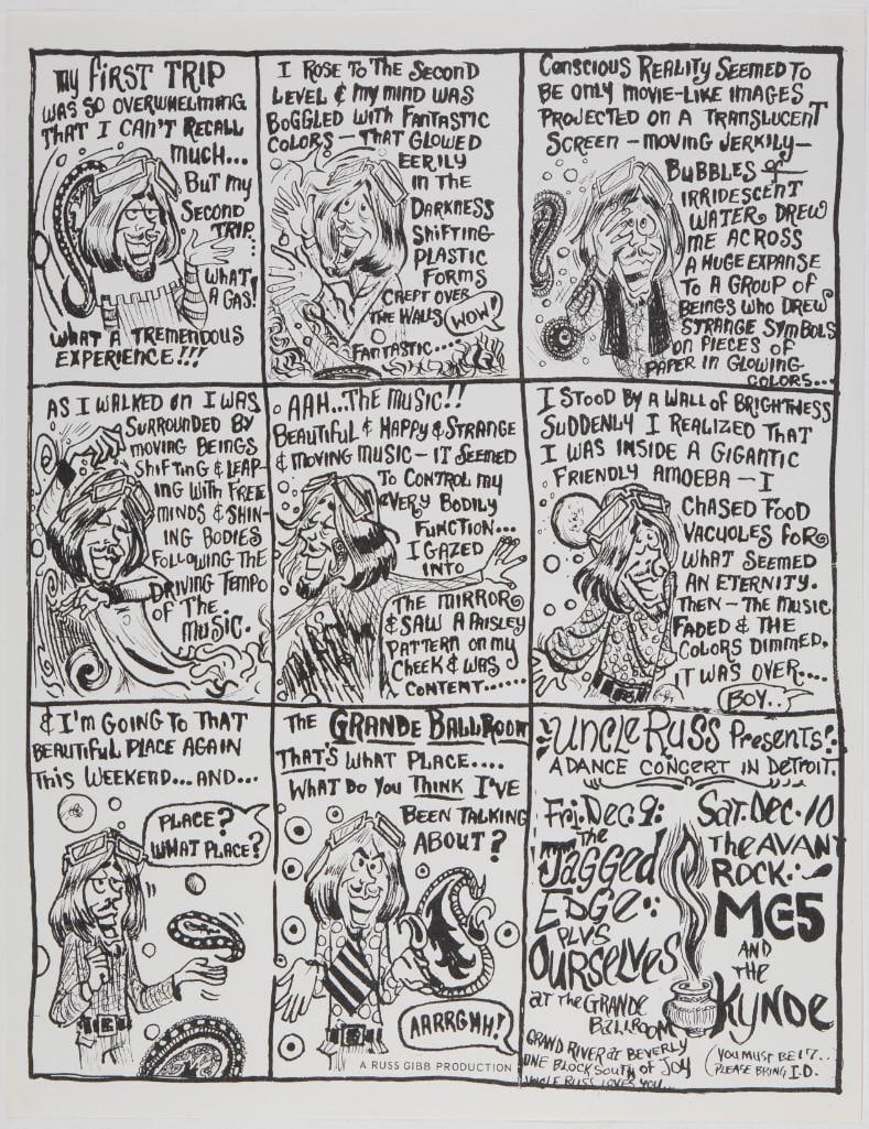 1966 G/G-661209 MC-5 Jagged Edge Grande Ballroom Detroit Handbill Near Mint 89 (1 of 2)