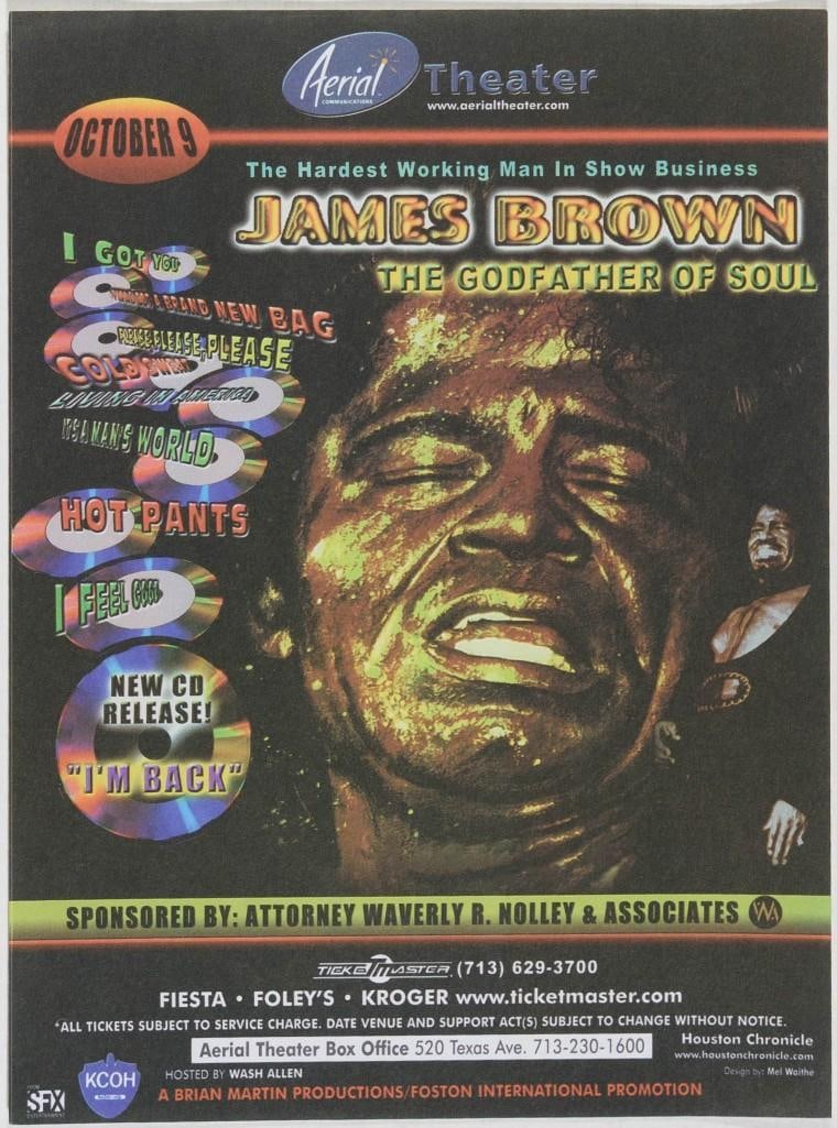 1999 James Brown Aerial Theatre Handbill Near Mint 85 (1 of 2)