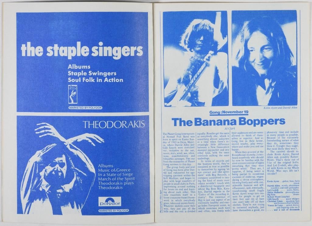 1971 Gong Osibisa The Rainbow Theatre London Program Excellent 79 - 5