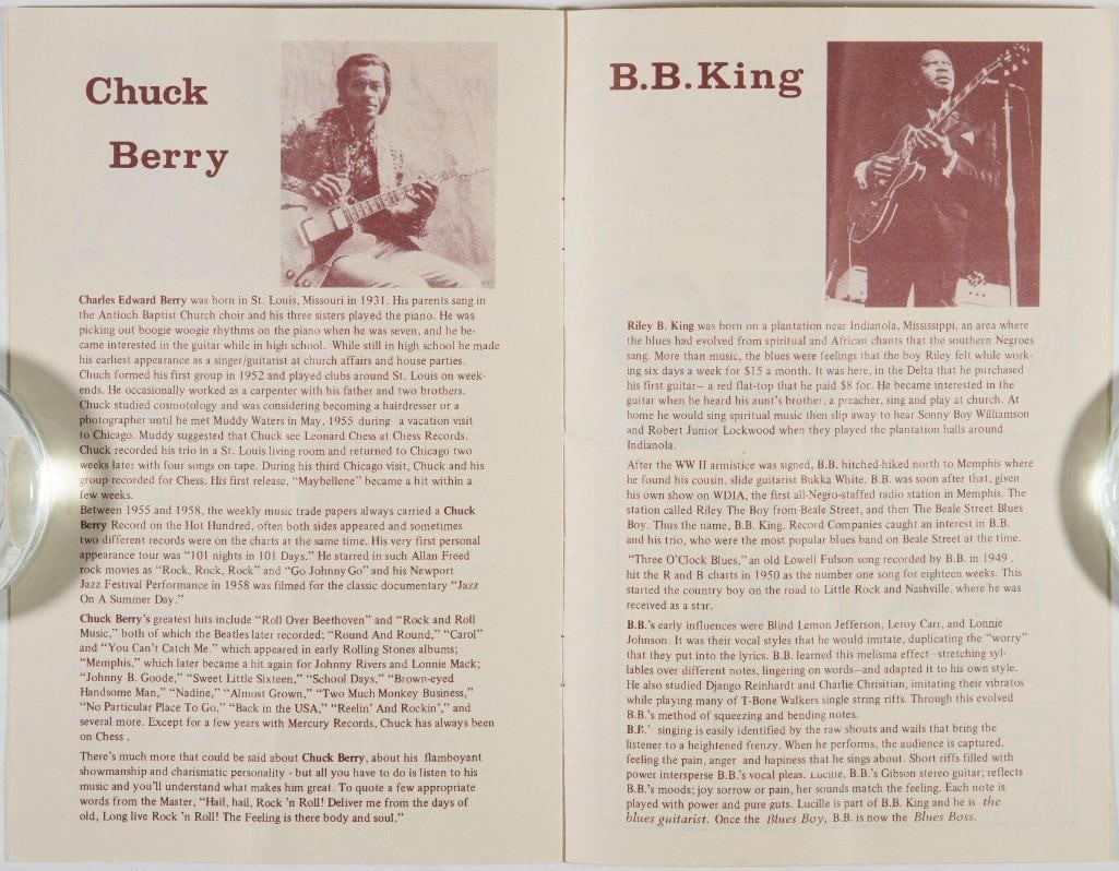 1977 B.B. King Chuck Berry Hot Tuna Dr. John Sonoma County Racetrack Program Extra Fine 69 - 4