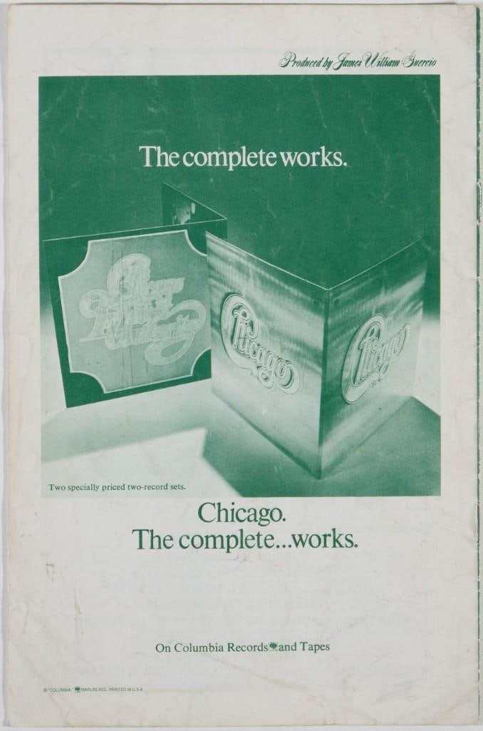 1970 Chicago John Sebastian Tanglewood Music Shed Program Extra Fine 63 - 3