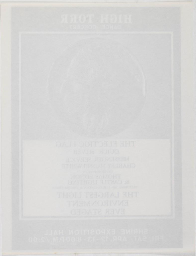 1968 The Electric Flag Quicksilver Messenger Service Shrine Exposition Hall Handbill Near Mint 85 - 2