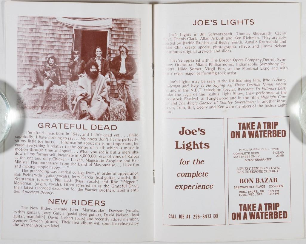 1971 Grateful Dead NRPS Procol Harum Fillmore East Program Extra Fine 67 - 3