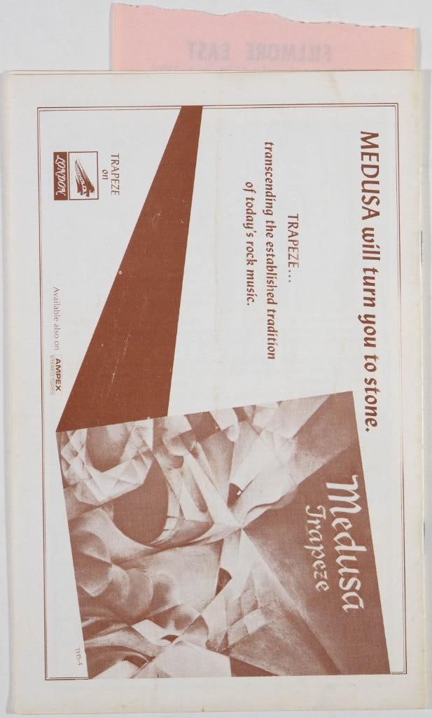 1971 Grateful Dead NRPS Procol Harum Fillmore East Program Extra Fine 67 - 4