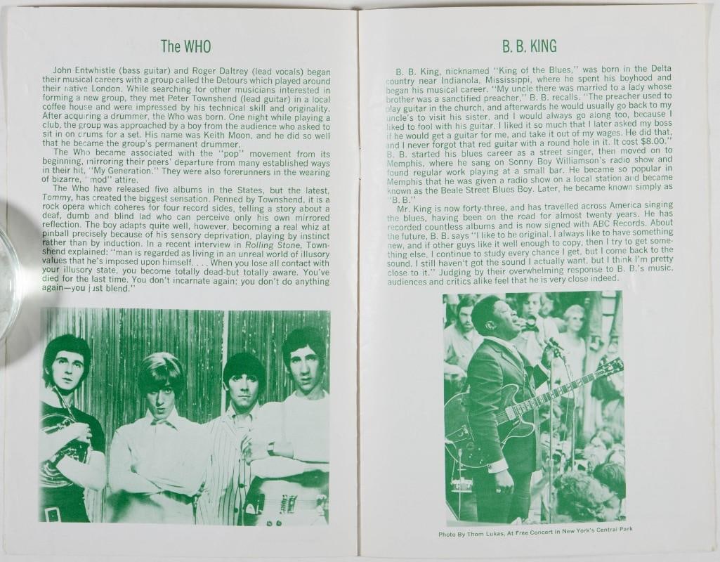 1969 The Who Jefferson Airplane Tanglewood Music Shed Program Extra Fine 65 - 2