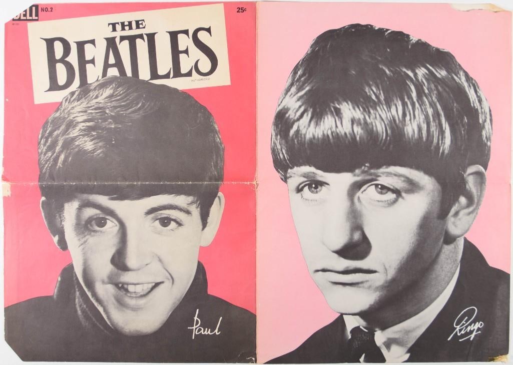 Lot of 2 The Beatles Dell Publishing Promotional Posters Fine 59 - 2
