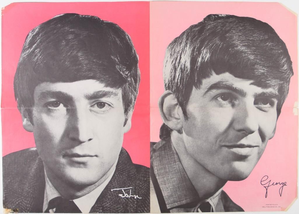 Lot of 2 The Beatles Dell Publishing Promotional Posters Fine 59 - 3