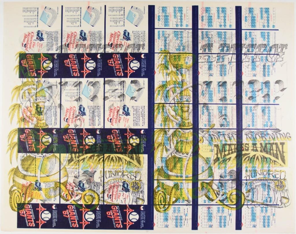 1967 Magic Mountain Puff of Kief Double Sided Press Wipe Poster Excellent 79 - 2