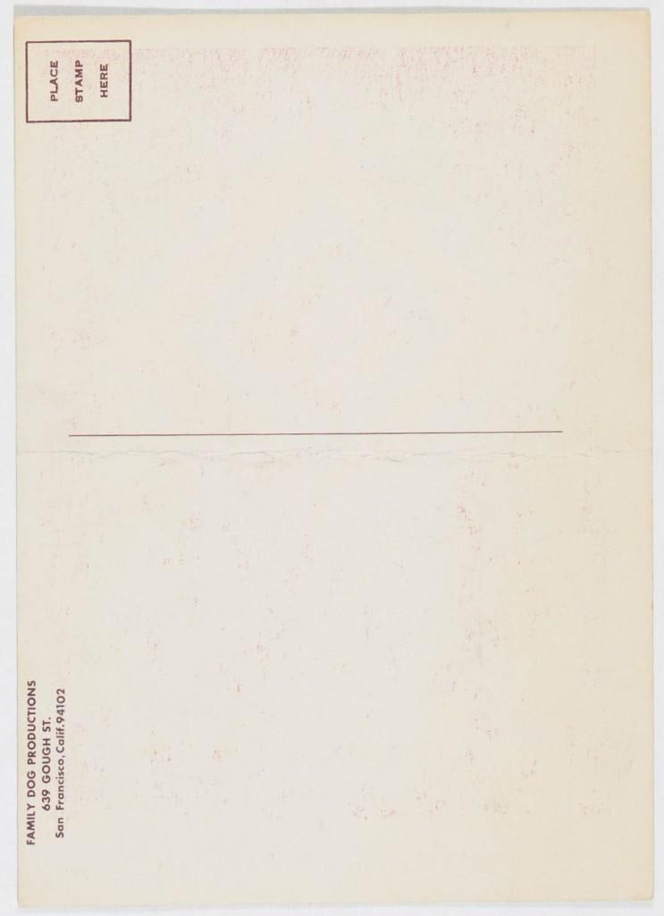 1967 FD-55 Big Brother & the Holding Company Blue Cheer Avalon Ballroom Postcard Extra Fine 67 - 2